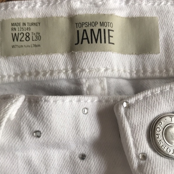 TOPSHOP White Sparkle Jamie Sknny Jeans w28 - Picture 6 of 7